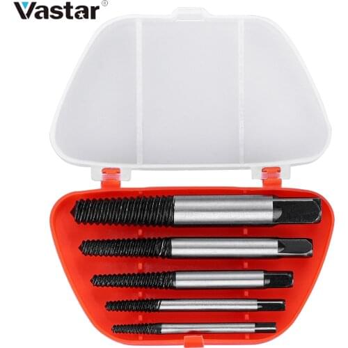 5pcs Damaged Screw Extractor Drill Bit Extractor Drill Set Broken Speed Out Bolt Extractor Bolt Stud Remover Tool