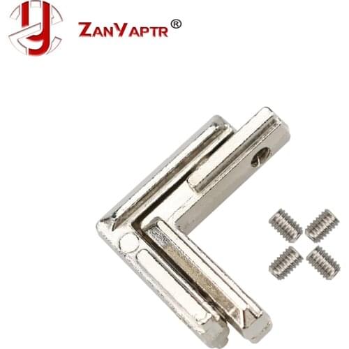 50pcs/lot T Slot L Shape Type 90 Degree 2020 EU Aluminum Profile Accessories Inside Corner Connector Bracket With M4 Screw