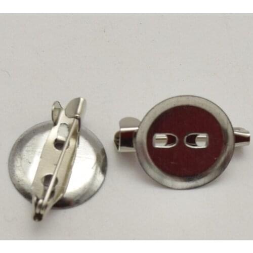 500pcs 15mm Metal Brooch Round Clasps Pin Disk Findings Supplies Craft DIY Base Plate for brooch