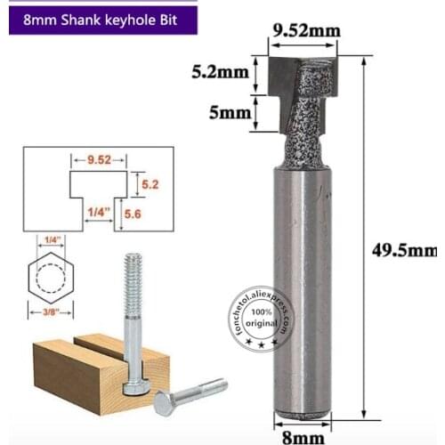 8mm Shank-1PCS,cnc solid tungsten carbide woodworking router bit,trimmer wood milling cutter,keyhole engraving end mill