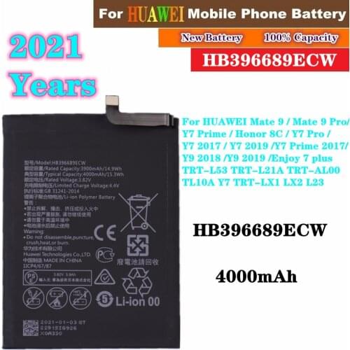 HB396689ECW For HUAWEI Mate 9/9 Pro,Honor 8C,Y7 Pro,Y7 2017,Y7 2019 ,Y7 Prime 2017,Y9 2018,Y9 2019,Enjoy 7 plus Phone Battery