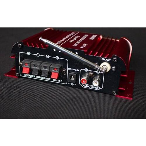 10Pcs/Lot 12V CAR miniI Karaoke Microphone USB/SD Card FM Radio 12V Small Power Amplifier Car Radio Broadcast