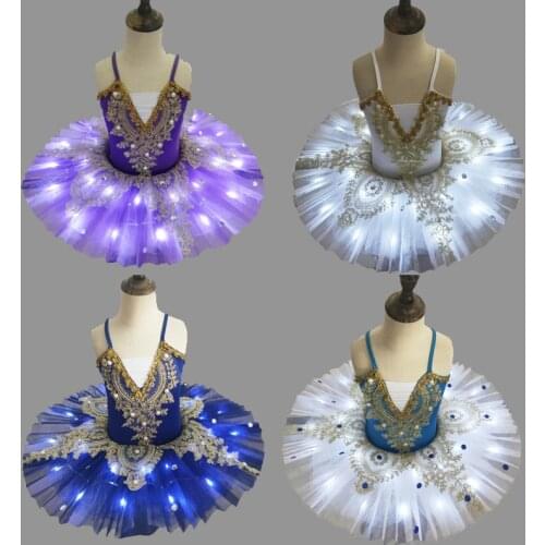 Girls Ballet Dress Professional Swan Lake Ballet Tutu For Children Kids Adults Girls Led Tutu Dress Halloween Costumes For Women