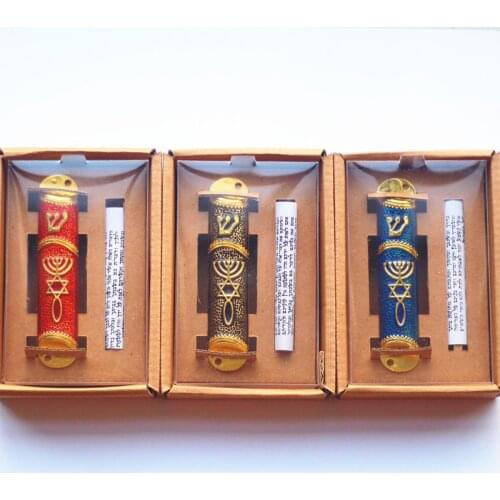 Bless This House Pewter Mezuzah Plaque Mezuza Case 3pcs Mezuzah