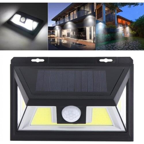 COB White Light PIR Human Body Sensing Wall Light Waterproof Solar Sensor Corridor Light for Garden/ Outdoor /Courtyard Lighting