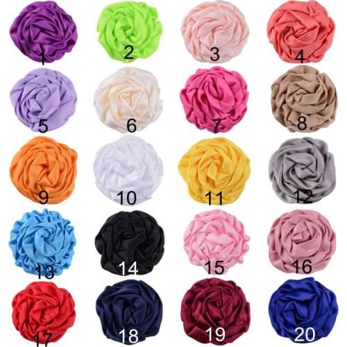 Nishine 50pcs/lot Rolled Roses Flower Hair Accessories for Kids Women DIY Accessories Boutique Hair Flower Party Decoration