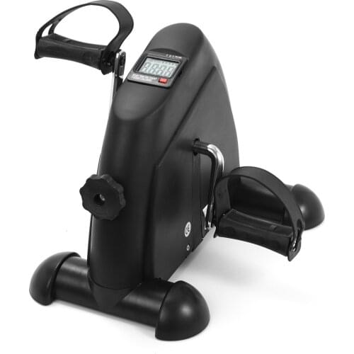 Home Office Gym Mini Pedal Stepper Exercise Machine LCD Display Indoor Cycling Bike Stepper with Adjustable Resistance