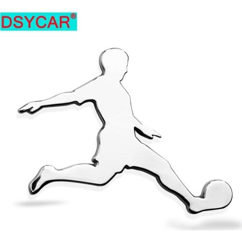 DSYCAR 1Pcs 3D Car Stickers Metal Football Car Stickers Badge Decoration Stickers Universal For Most Cars