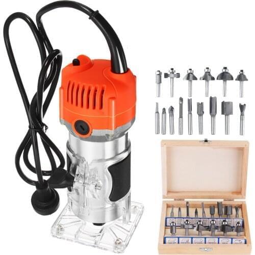 220V Wood Electric Trimmer 1400W 40000Rpm Wood Laminate Palm Router Electric Hand Trimmer Edge Joiners Woodworking Power Tools