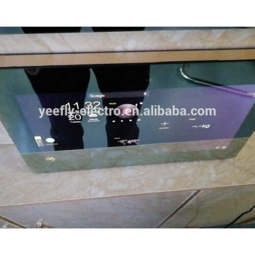 Electric smart home mirror support digital advertising photo frame with sensor selfie mirror manufacturers china