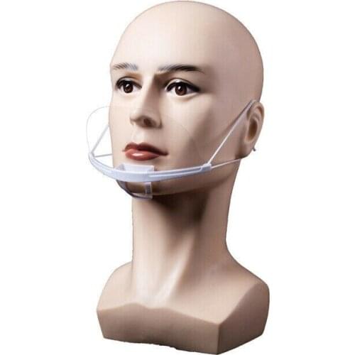 20 Pcs Hot Mask Transparent Against Droplets Catering Food Hygiene Plastic Kitchen Restaurant Spit Saliva Chef Mask Men Women