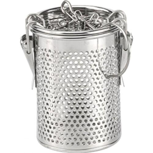 Seasoning Basket Chained Reusable Stainless Steel Cylindrical Seasoning Basket for Tea Lovers