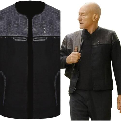 Star Cosplay Trek Coat Picard Cospaly Costume Adult jacket Coat Suit Halloween Carnival Costume