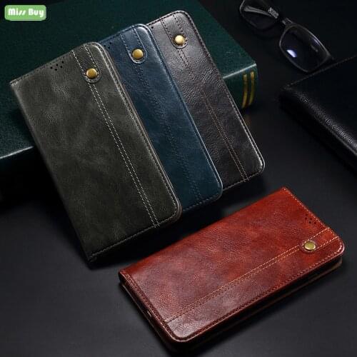 Oil wax Leather Flip Phone Cases For Vivo Y31 2021 Y51 2020 Vivo S9 Case Luxury Protective Cover Fundas For Vivo Y31 Y51 S9