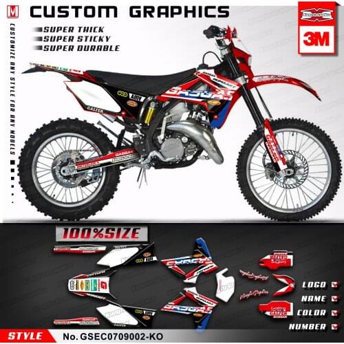 KUNGFU GRAPHICS Off-Road Stickers Vinyl Decals for GAS GAS EC SIXDAYS NAMBOTIN FSE FSR 125 200 250 300 450 515 2007 2008 2009