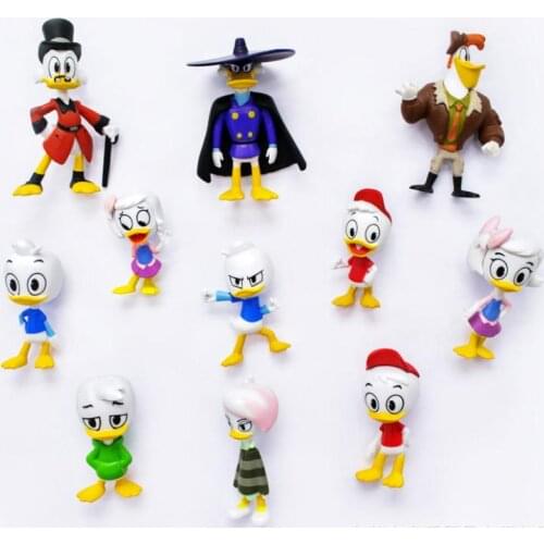 Hot Sales 7pcs Cute Donald dolls Duck Minnie tales Cartoon Micro Birthday Toy Action Figures Kids The Best Gifts