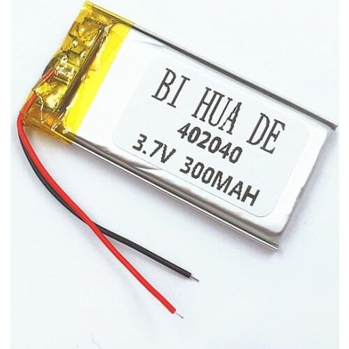 3.7V 300mAh 402040 Lithium Polymer Li-Po li ion Rechargeable Battery cells For Mp3 MP4 MP5 GPS MID Smart Watch mobile Bluetooth
