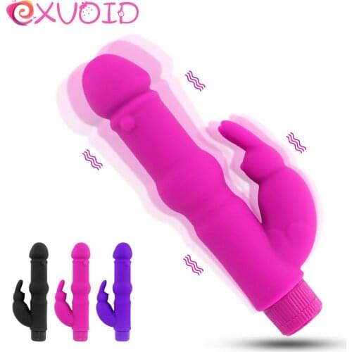 EXVOID G-spot Massager Rabbit Vibrator Clitoris Stimulate Dildo Vibrators for Woman Adult Products Silicone Sex Toys for Women
