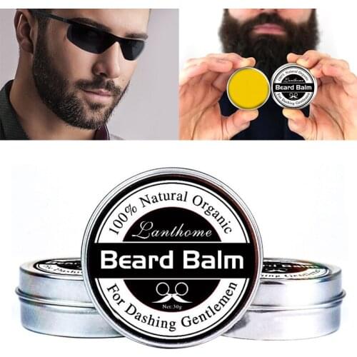 Men Professional Natural Beard Conditioner Beard Balm For Beard Growth And Organic Moustache Wax For Beard Smooth Styling TSLM2