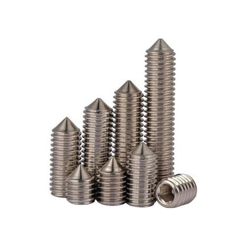 304 Stainless Steel M8*8/10/12/16/20-50mm Tip Set Inner Hexagon Hex Socket Headless Fastening screw Machine F