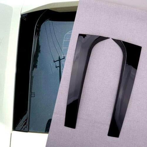 CITALL 2Pcs Car Rear Window Spoiler Side Wing Trim Cover Canard Splitter Fit For Benz GLK Class X204 2009-2013 2014 2015
