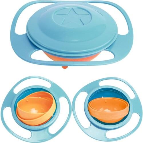 New Hot Design Universal Gyro Bowl Dishes Anti Spill Bowl Smooth 360 Degrees Rotation Gyroscopic Bowl For Baby Kids
