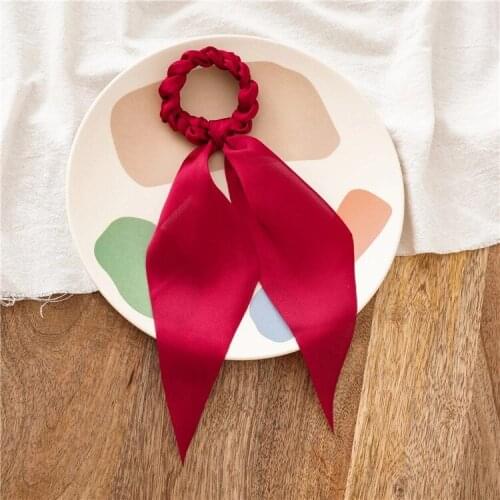 New hand woven hair ring large intestine streamer wind girl tied hair knotted hair jewelry wholesale