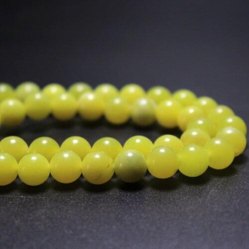 Wholesale Lemon Stone Natural Stone Beads For Jewelry Making DIY Bracelet Necklace Material 4mm 6mm 8mm 10mm 12mm Strand 16