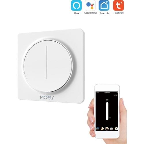 EDM-01AA-EU Tuya Wifi Touchs Light Dimmer Switch Time Voice Control APP Control Light Timer Compatible with Amazon alexa Google