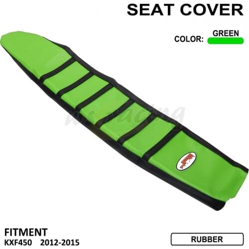 Pro Ribbed Motorcycle Soft-Girp Gripper Rubber Soft Seat Cover For KAWASAKI KXF450 KX450F 12-16 12 13 14 15 16