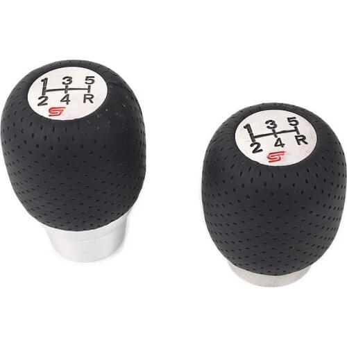 5 Speed Gear Shift Knob Aluminum Car Gear Head Black Transmission Manual Knob Shifter 1 Pcs