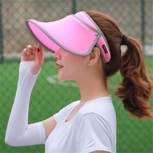 Women Sun Hat Wide Brim Anti-UV Female Sunscreen Shade Hat High Elastic Cute Girl Summer Empty Top Visor Cap Fishing Casual Cap