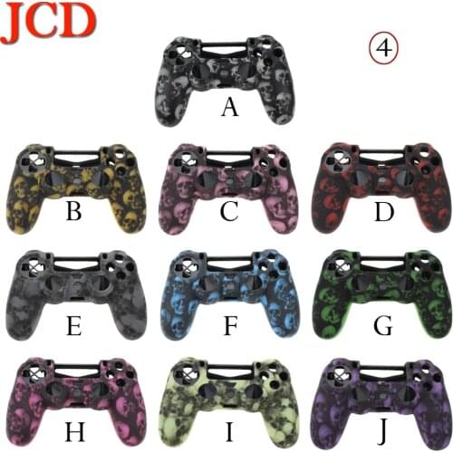 Ghost Skull Printing Silicone Cover Skin Case for PlayStation 4 PS4 Pro for Dualshock 4 Slim Controller with Stick Grips