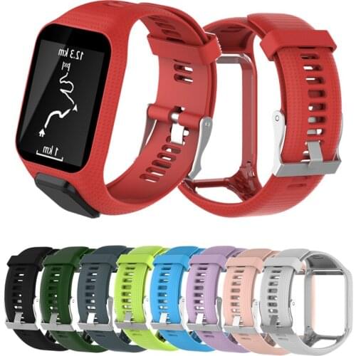 Silicone Watch Band For Tomtom Runner 3 Bracelet For Tomtom Watch Strap Replacement Wristbands For Tom Tom Runner 2/Spark Music