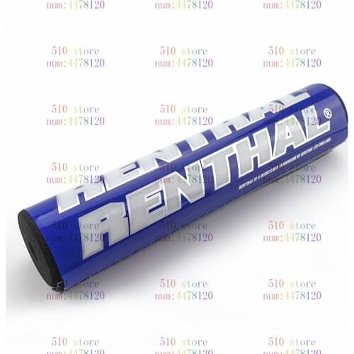 BLUE 250mm Renthal Handlebar Round Cushion Crossbar Foam Bar Chest Square Pad Pro Taper for CRF50 XR50 CRF70 XR70 Dirt Bike