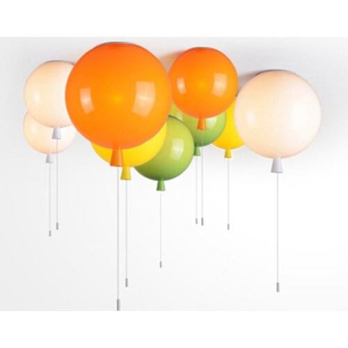 Modern Concise Colour Balloon Second Chocolate Suction Top Light Originality Restaurant Bedroom Lamps And Lanterns Kindergarten