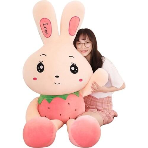 Super Cute Cartoon Rabbit Plush Toy Giant Lovely White Bunny Doll Holding Sleeping Pillow for Girl Gift 67inch 170cm DY50950