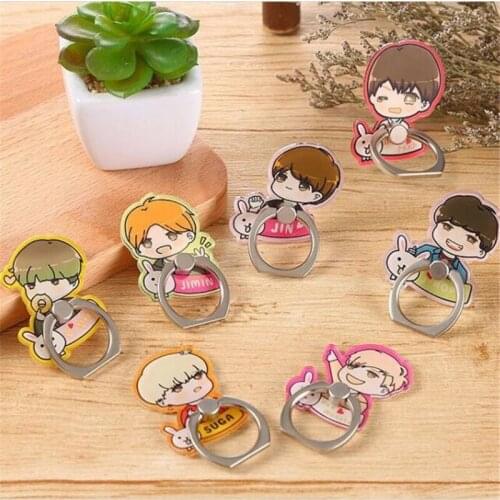 *UVR 360 Degree Cute Boy Rabbit Finger Ring Smartphone Stand Holder Mobile Phone Holder For Iphone Huawei Samsung All Phone
