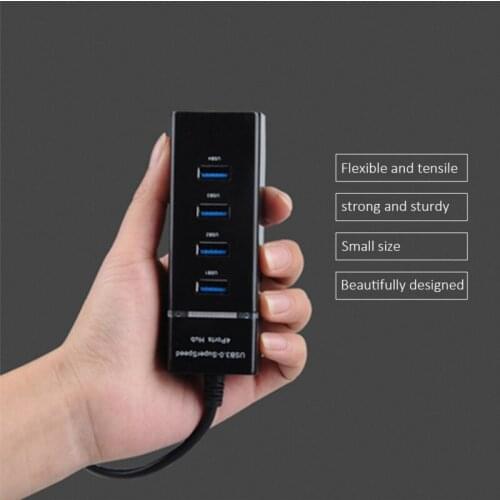 CHYI Super Speed Usb 3.0 Hub 4 Ports Combo Micro Splitter Multi In One Usb3.0 Hab 5Gbps Mini PC Accessories For Computer Macbook