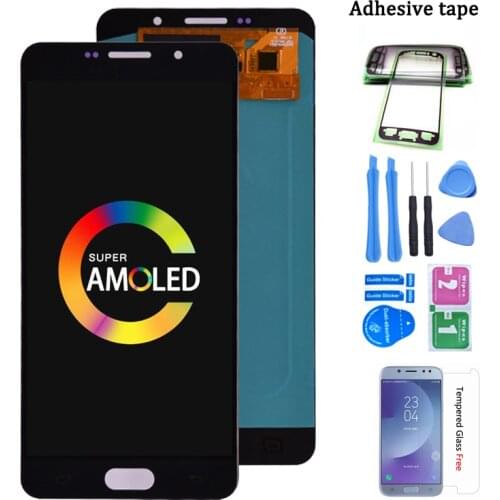 Super Amoled For SAMSUNG GALAXY A7 2016 A710 LCD Display Touch Screen Digitizer Assembly Replacement For 5.5" SAMSUNG A710 LCD
