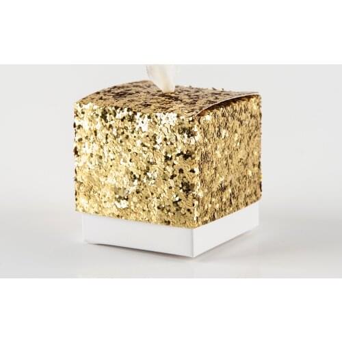 1pc new creative glitter Gifts Candy Box Glitters Gold Glitter Favor Box wholesale candy box pretty sweet boxes Glitter box