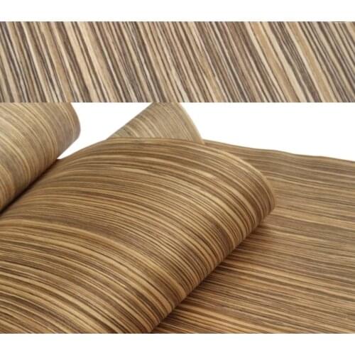 2pcs Wide:60cm L:2.5Meters/pcs Thickness:0.25mm Technology Zebra Stripe Wood Veneer (back non woven fabric)