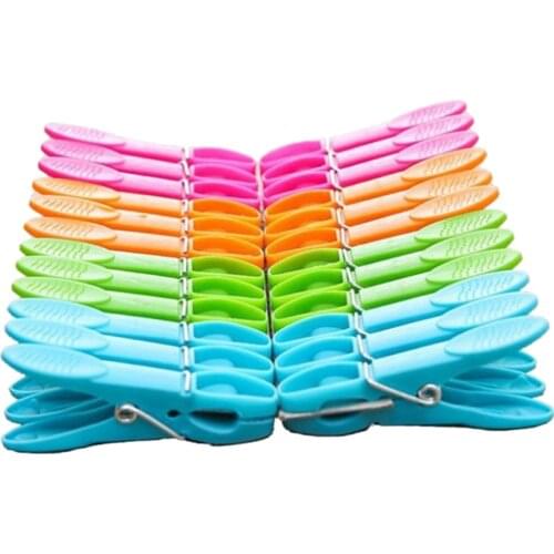 24 Pieces Clothes Pins with Spring Pegs Towel Pins for Home Storage Supplies