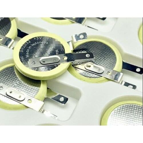 5PCS Brand new original Japan button cell BR2032/F4K V type with soldered feet BR2032
