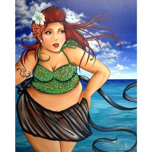 5D DIY sexy women Diamond Painting Cross Stitch Full New chubby portrait home decorative Mosaic Embroidery handmade craft