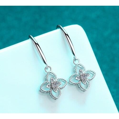 925 Sterling Silver Passed Diamond Test Perfect Cut Moissanite Hanging Pendant Star Earrings Luxury Engagement Luxury Jewelry