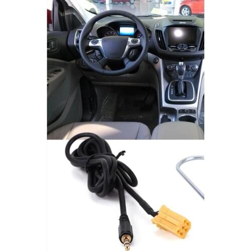 AUX input 3.5mm jack lead cable adapter With Radio Keys Black For Fiat Grande Punto