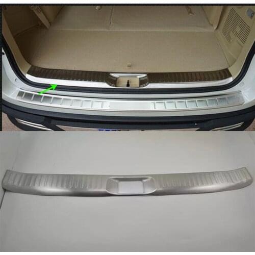 Car Accessories Interior Stainless Steel Rear Inner Bumper Protector Scuff Plate Guard Cover Trim For Toyota Highlander 2015