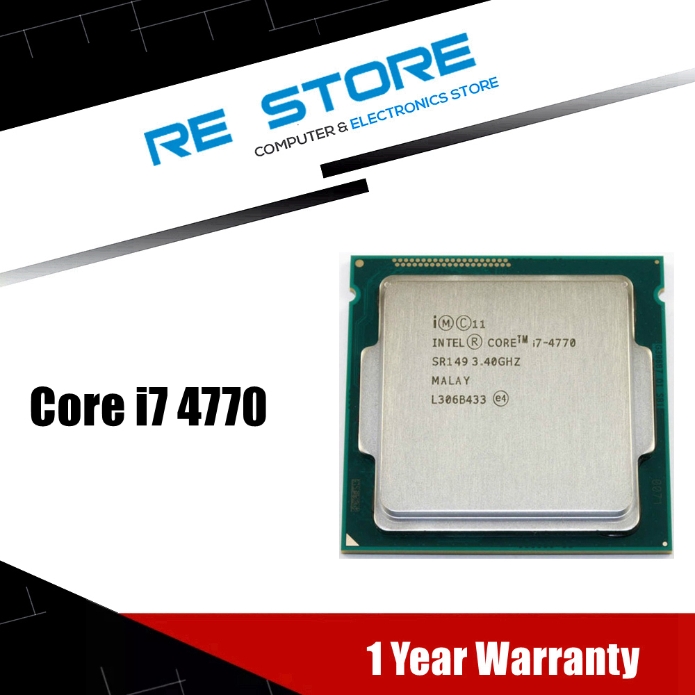 Used Intel Core i7 4770 3.4GHz 8M 5.0GT/s LGA 1150 SR147 CPU Desktop Processor