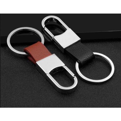 Leather Keychain -New Arrival 2 Color Key Chain Men Leopard llaveros de cuero chaveiro porte clef Car keyring Best Gift
